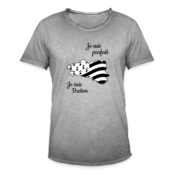 "Je suis Breton, donc parfait !" sur T-shirt vintage Homme