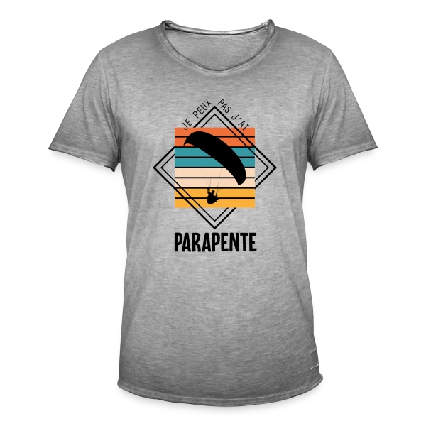 Humour : Je Peux Pas J'ai Parapente sur T-shirt vintage Homme