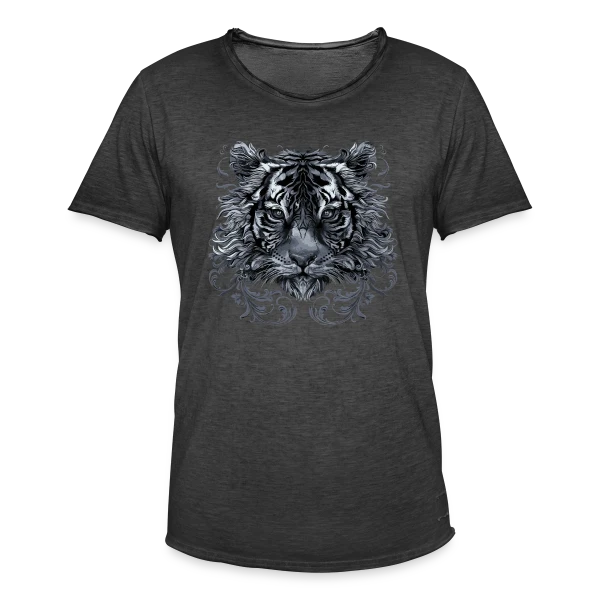 Tigre Majestueux Ornemental sur T-shirt vintage Homme