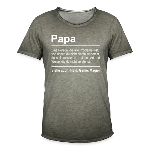 Papa Humour : Le Cadeau Parfait sur T-shirt vintage Homme