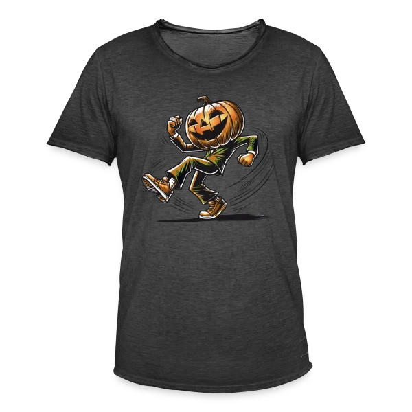 Citrouille Dansante: Humour d'Halloween sur T-shirt vintage Homme