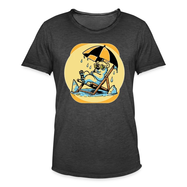 Ours Polaire : Alerte Climatique Stylée sur T-shirt vintage Homme