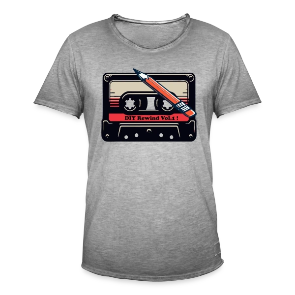 Cassette Rétro K7 : L'Analogique Stylé sur T-shirt vintage Homme