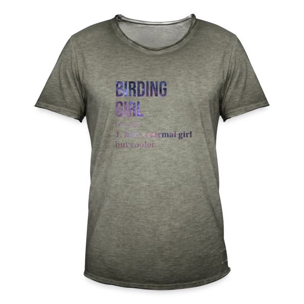 Birding Girl Galaxie sur T-shirt vintage Homme