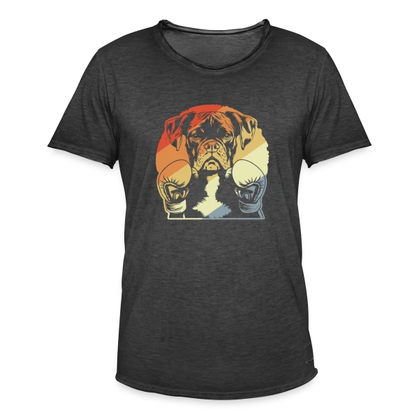 Boxer Rétro Boxeur sur T-shirt vintage Homme