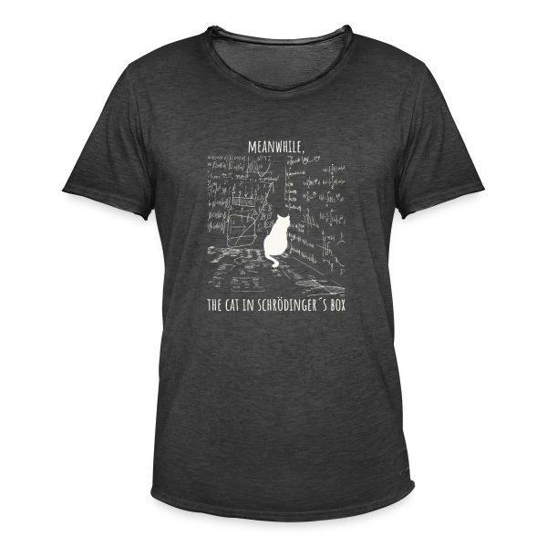 Humour de Schrödinger | Chat Quantique sur T-shirt vintage Homme