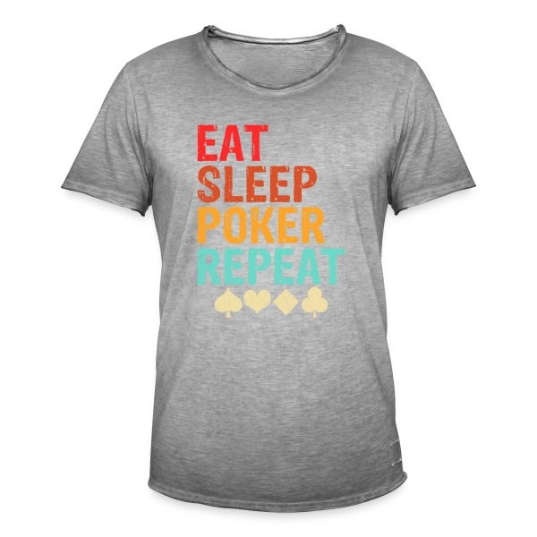 Poker Joueur et Humour sur T-shirt vintage Homme
