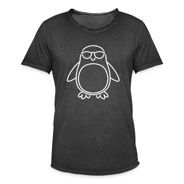 Silhouette Pingouin Élégante sur T-shirt vintage Homme