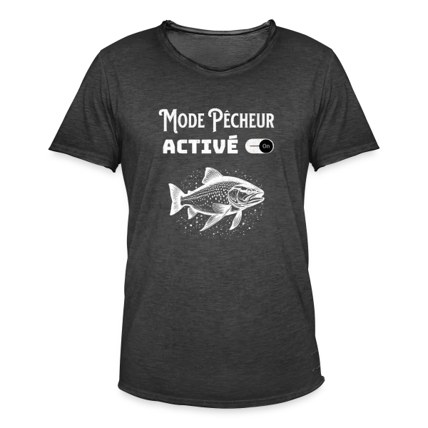 Mode Pêcheur Activé : Design Minimaliste sur T-shirt vintage Homme