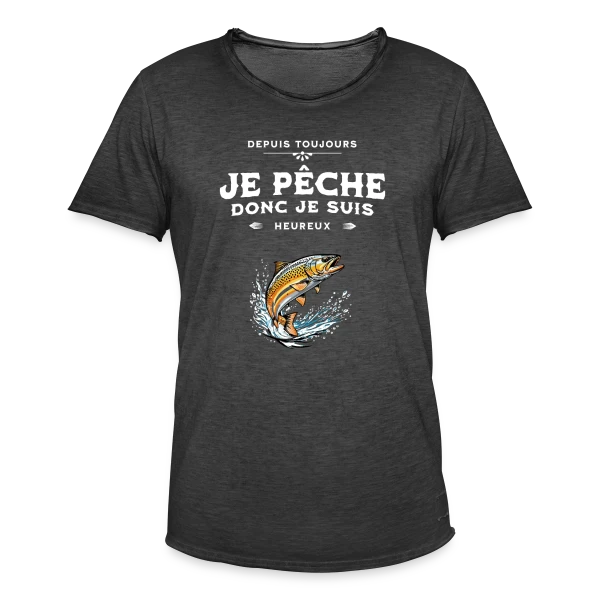 Pêche & Bonheur : Le T-shirt Coloré sur T-shirt vintage Homme