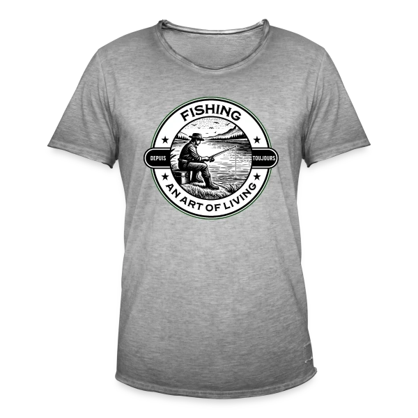 La Pêche : Un Art de Vivre Élégant sur T-shirt vintage Homme