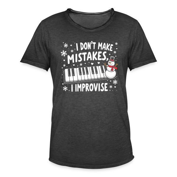 Pianiste Humour - Je n'fais pas d'erreurs, j'improvise sur T-shirt vintage Homme