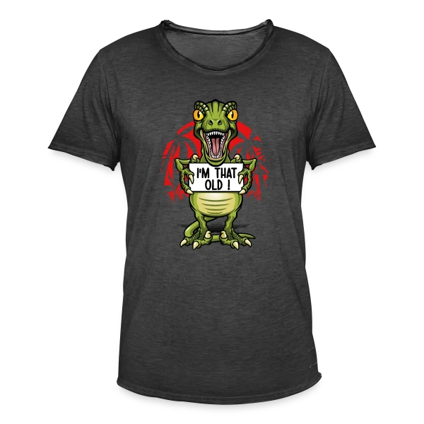 Vieux Comme un Dino sur T-shirt vintage Homme