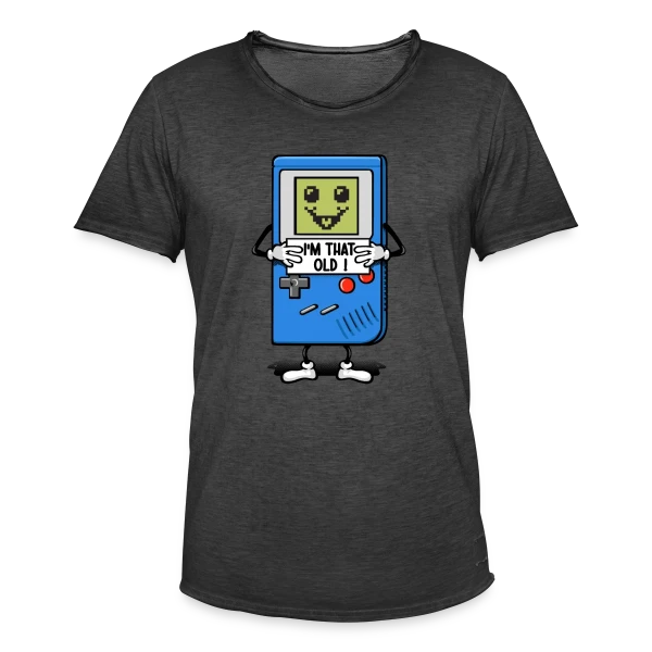 Vieux comme une console rétro sur T-shirt vintage Homme