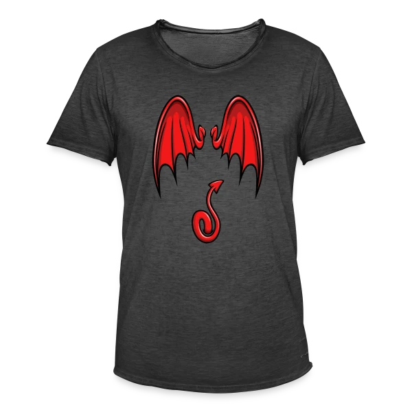 Ailes & Queue de Diable Cartoon sur T-shirt vintage Homme