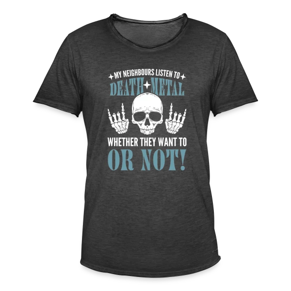 Hommage au Metal : Death, Trash & Hard Rock sur T-shirt vintage Homme