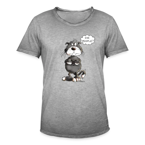 Chat grincheux "Ew People" - Humour félin sur T-shirt vintage Homme