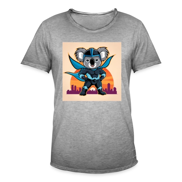 Super Koala Héroïque sur T-shirt vintage Homme