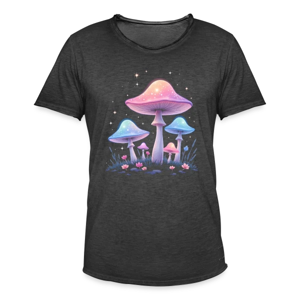 Champignons Magiques - Art Mystique de la Forêt sur T-shirt vintage Homme