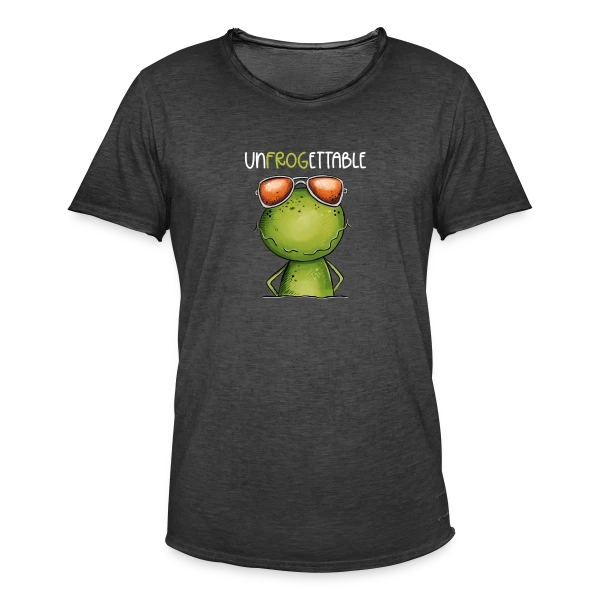 Grenouille Cool et Inoubliable sur T-shirt vintage Homme