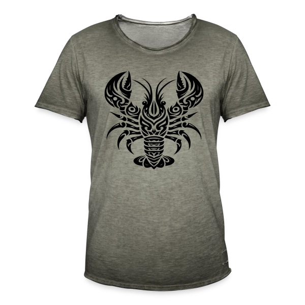 Homard Tribal - Art Océanique sur T-shirt vintage Homme