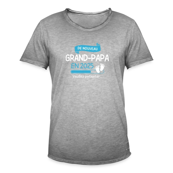 'De Nouveau Grand-Papa en 2025' ? Annonce Grossesse Humoristique sur T-shirt vintage Homme
