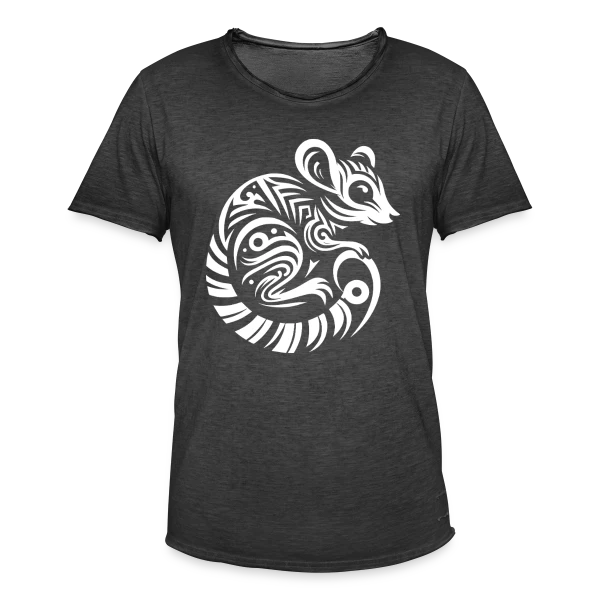 Lémurien Tribal : Esprit de Madagascar sur T-shirt vintage Homme