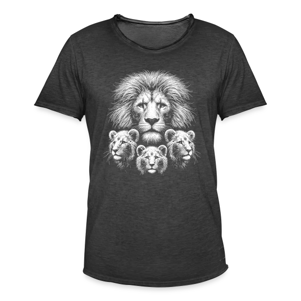 Tête de Lion Majestueuse sur T-shirt vintage Homme