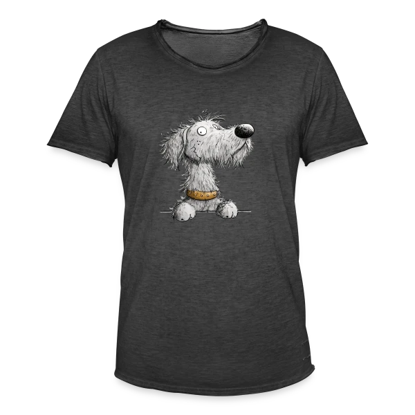 Lévrier Irlandais - Cartoon chien pour la promenade sur T-shirt vintage Homme