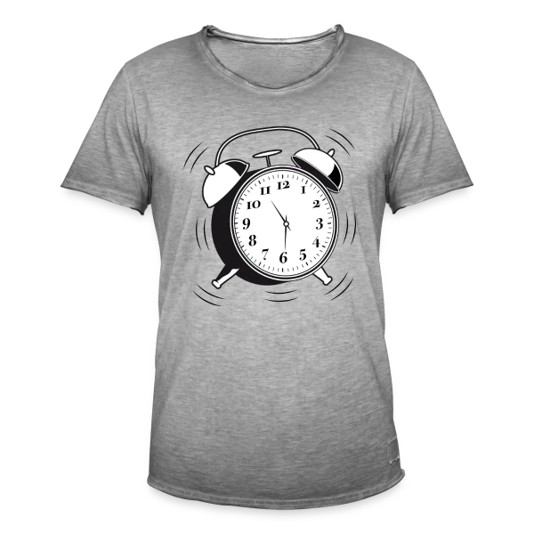 Réveil Rétro 6h - L'Heure du Style Vintage sur T-shirt vintage Homme