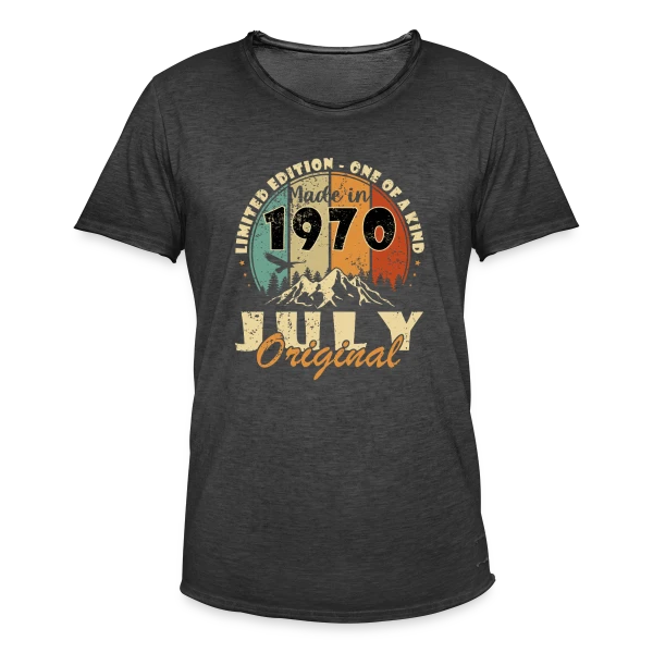 Année de Naissance 1970 Édition Limitée sur T-shirt vintage Homme