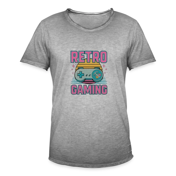 Manette Rétro Gaming Années 90 sur T-shirt vintage Homme