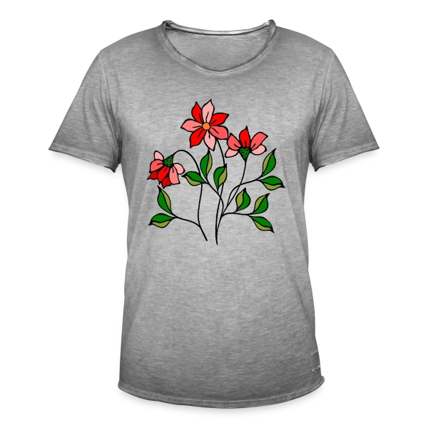 Fleurs Épanouies sur T-shirt vintage Homme