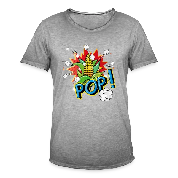 Maïs Pop Art Pétillant & Popcorn Volant sur T-shirt vintage Homme