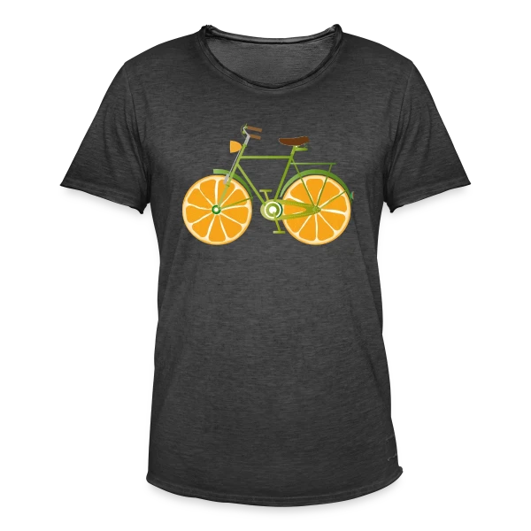 Vélo Fruitix : L'Original Fun aux Roues Oranges sur T-shirt vintage Homme
