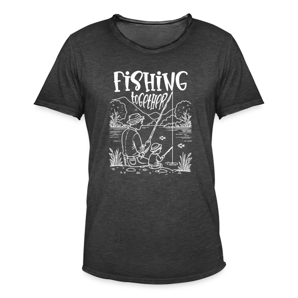 Pêche Père Fils : Amour & Passion Partagée sur T-shirt vintage Homme