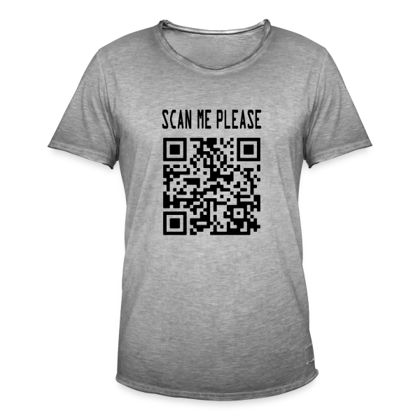 QR Code Motivation : Scanne et Agis ! sur T-shirt vintage Homme
