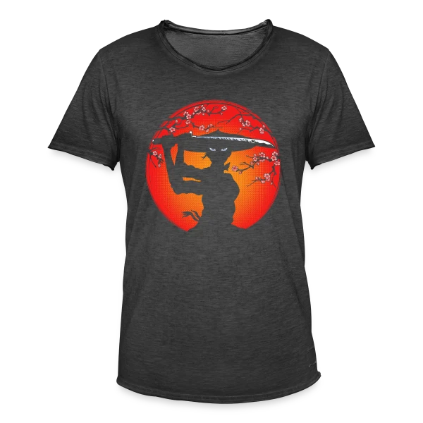 Kunoichi Esprit Bushido sur T-shirt vintage Homme