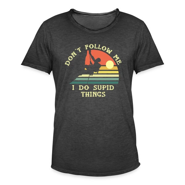 Escalade Rétro Aventure sur T-shirt vintage Homme