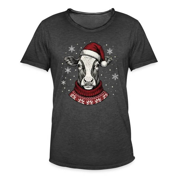 Design Abstrait 'Expression Fluide' sur T-shirt vintage Homme