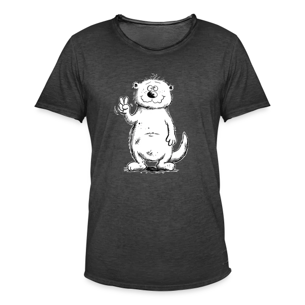 Loutre Zen sur T-shirt vintage Homme