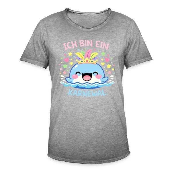 Baleine Reine du Carnaval sur T-shirt vintage Homme