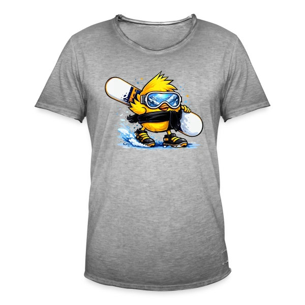 Snowboardeur Déglingué sur T-shirt vintage Homme