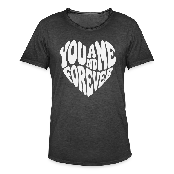 Cœur Éternel Blanc sur T-shirt vintage Homme