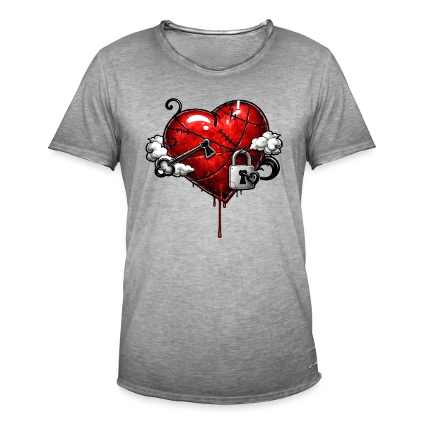 Cœur Résilient sur T-shirt vintage Homme