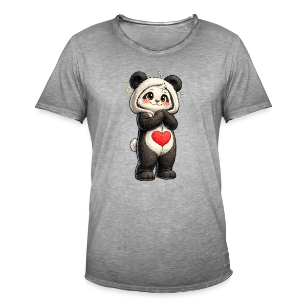 Panda en Combinaison Stylée sur T-shirt vintage Homme