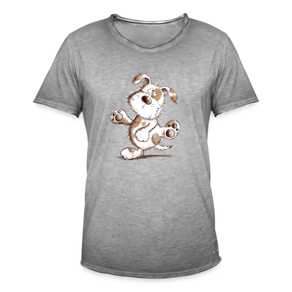 Chien Danseur Joyeux sur T-shirt vintage Homme