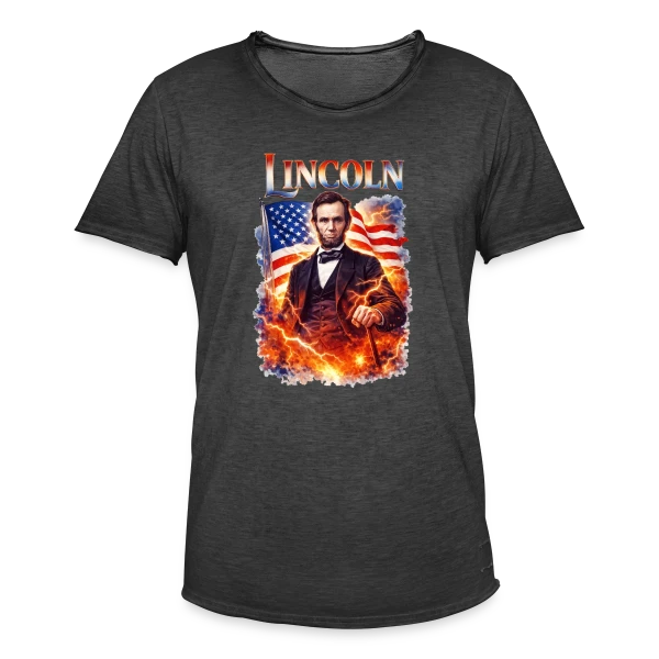 Abraham Lincoln Légendaire sur T-shirt vintage Homme