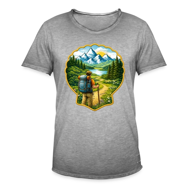 Chemin de Compostelle - L'Esprit Pèlerin sur T-shirt vintage Homme