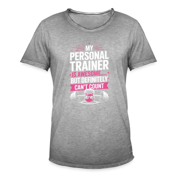 Mon Coach Personnel au Fitness Studio sur T-shirt vintage Homme
